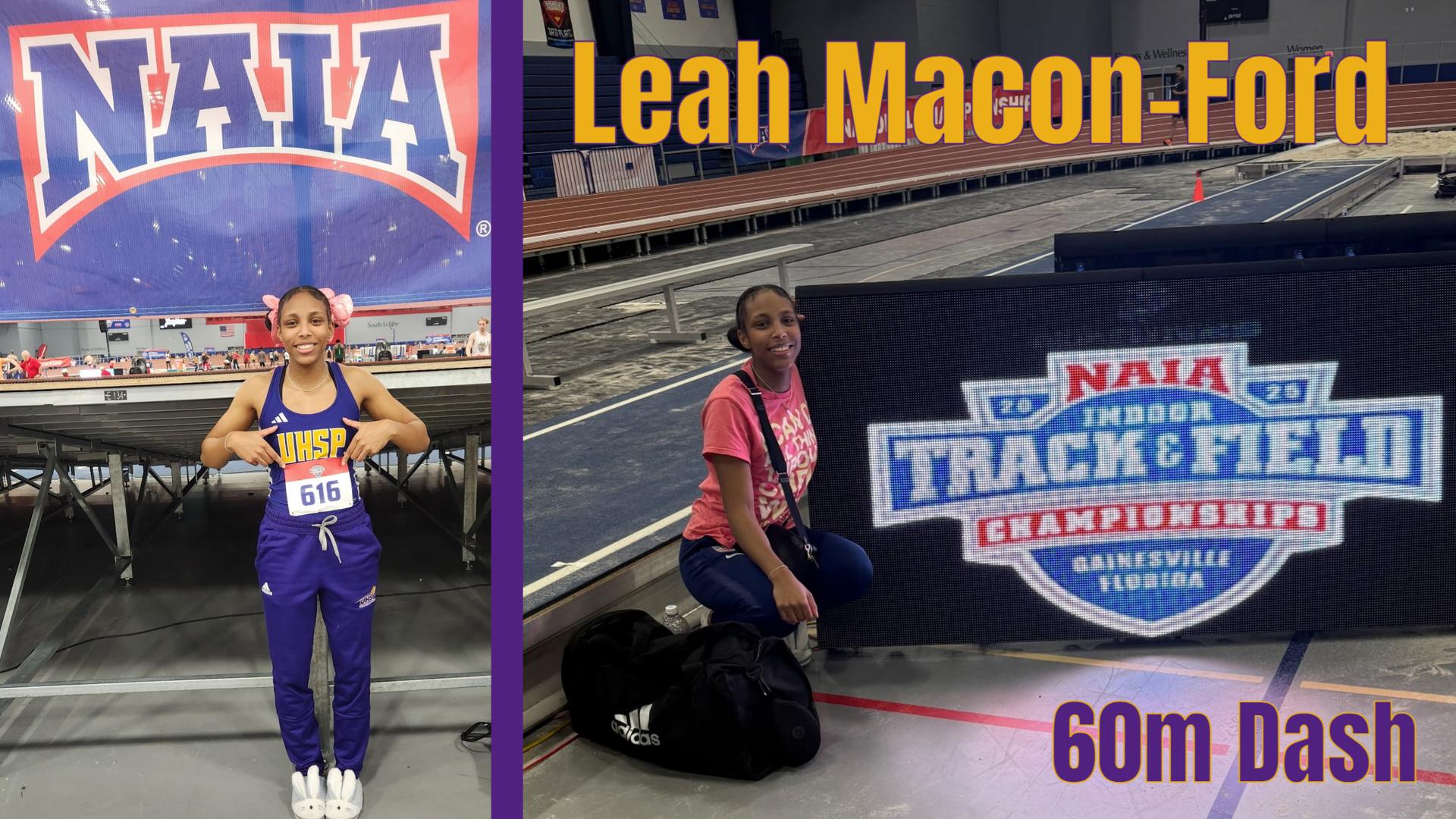 Macon-Ford Finishes 14th at Indoor Nationals